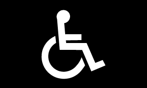 Wheelchair braille and tactile signs manufactured by Bathurst Signs