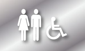 Unisex Accessible braille and tactile signs manufactured by Bathurst Signs