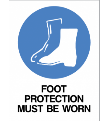 FOOT PROTECTION MUST BE WORN