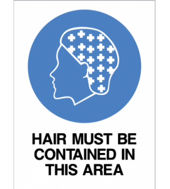 HAIR HAT MUST BE CONTAINED IN THIS AREA