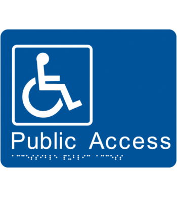 Accessible Public Access Braille Tactile Sign