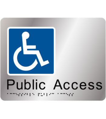 Accessible Public Access Braille Tactile Sign