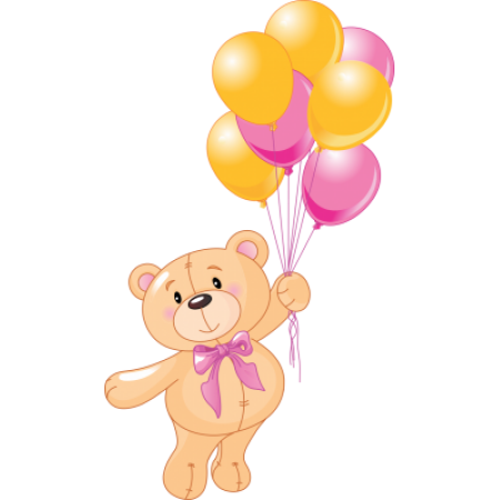 Bear with Balloons  Wall Sticker