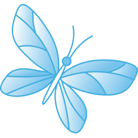 Blue Butterfly Wall Sticker