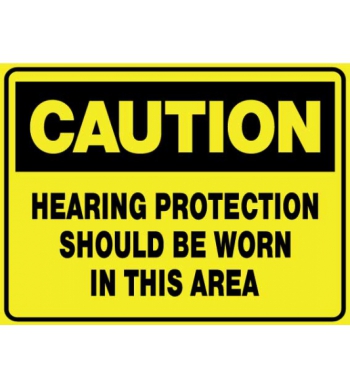 CAUTION HEARING PROTECTION SHOULD BE WORN IN THIS AREA