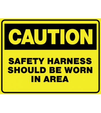 CAUTION SAFETY HARNESS SHOULD BE WORN IN AREA