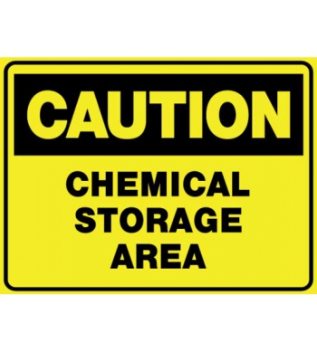 CAUTION CHEMICAL STORAGE AREA