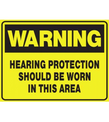 WARNING HEARING PROTECTION SHOULD BE WORN IN THIS AREA