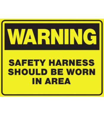 WARNING SAFETY HARNESS SHOULD BE WORN IN AREA