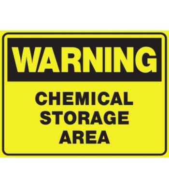WARNING CHEMICAL STORAGE AREA