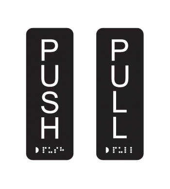 Push Pull Tactile Signs