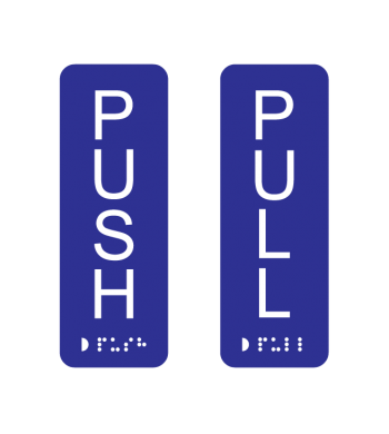 Push Pull Tactile Signs