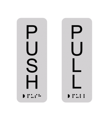 Push Pull Tactile Signs