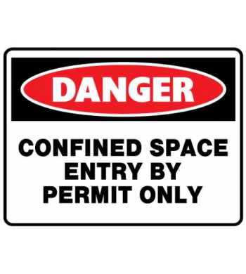 DANGER CONFINED SPACE ENTRY BY PERMIT ONLY