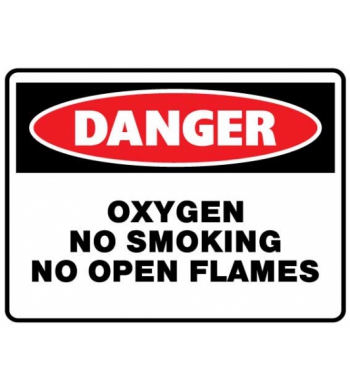 DANGER OXYGEN NO SMOKING NO OPEN FLAMES