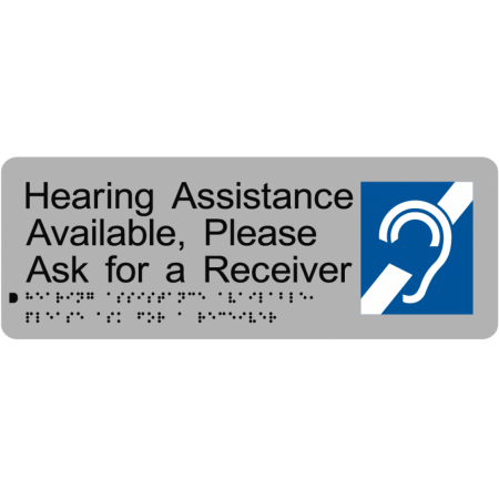 Hearing Assistance Available, Please ask for a Receiver