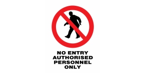 NO ENTRY AUTHORISED PERSONNEL ONLY