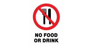 NO FOOD OR DRINK