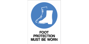 FOOT PROTECTION MUST BE WORN