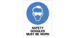 SAFETY GOOGLES MUST BE WORN