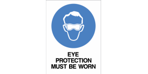EYE PROTECTION MUST BE WORN