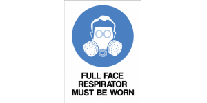 FULL FACE RESPIRATORY MUST BE WORN