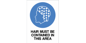 HAIR HAT MUST BE CONTAINED IN THIS AREA