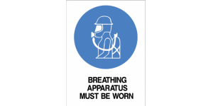 BREATHING APPARATUS MUST BE WORN