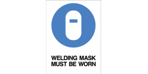 WELDING MASK MUST BE WORN