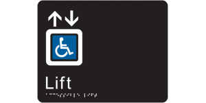 Accessible Lift manufactured by Bathurst Signs