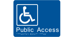 Accessible Public Access Braille Tactile Sign manufactured by Bathurst Signs