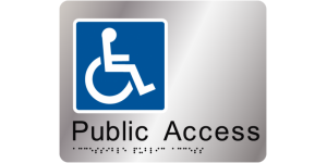 Accessible Public Access Braille Tactile Sign manufactured by Bathurst Signs