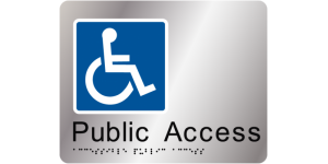 Wheelchair Access Braille Tactile Sign manufactured by Bathurst Signs