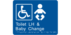 Accessible Toilet LH & Baby Change manufactured by Bathurst Signs