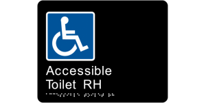 Accessible Toilet RH manufactured by Bathurst Signs