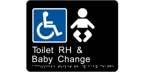 Accessible Toilet RH & Baby Change manufactured by Bathurst Signs