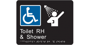 Accessible Toilet RH & Shower manufactured by Bathurst Signs