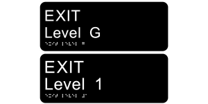 Exit Level Signs manufactured by Bathurst Signs