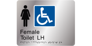 Female Accessible Toilet LH manufactured by Bathurst Signs