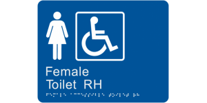 Female Accessible Toilet RH manufactured by Bathurst Signs