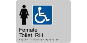 Female Accessible Toilet RH manufactured by Bathurst Signs