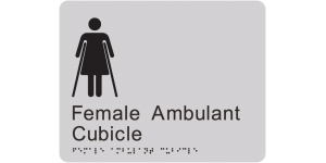 Female Ambulant Cubicle manufactured by Bathurst Signs