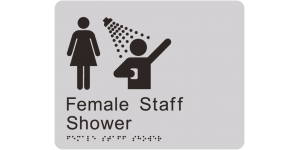 Female Staff Shower manufactured by Bathurst Signs