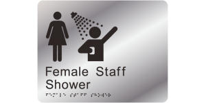 Female Staff Shower manufactured by Bathurst Signs