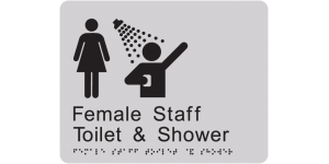 Female Staff Toilet & Shower manufactured by Bathurst Signs