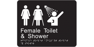 Female Toilet, Ambulant Toilet & Shower manufactured by Bathurst Signs