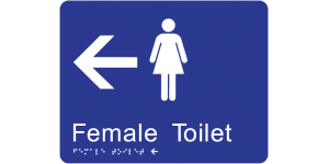 Female Toilet (Left Arrow) manufactured by Bathurst Signs