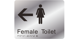 Female Toilet (Left Arrow) manufactured by Bathurst Signs