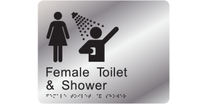 Female Toilet and Shower manufactured by Bathurst Signs