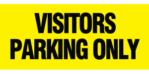 VISITORS PARKING ONLY